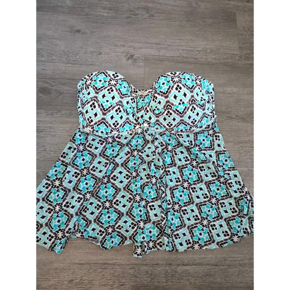 Merona Blue Tankini have Medium and Large available - Picture 8 of 9